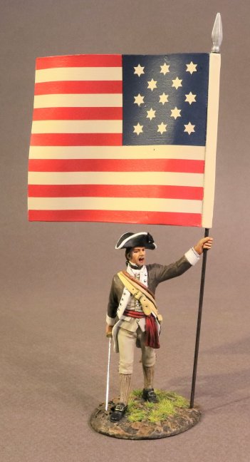 Infantry Officer with National Colors, 1st Canadian Regiment, Continental Army